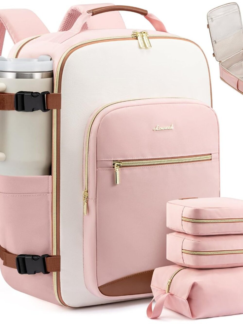Versatile 40L Travel Backpack with Packing Cubes & TSA Lock